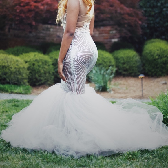 CUSTOM MADE DIAMOND COVERED PROM DRESS